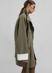 Alberta Short Trench - Khaki Women Green The Frankie Shop Outerwear