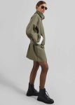 Alberta Short Trench - Khaki Women Green The Frankie Shop Outerwear
