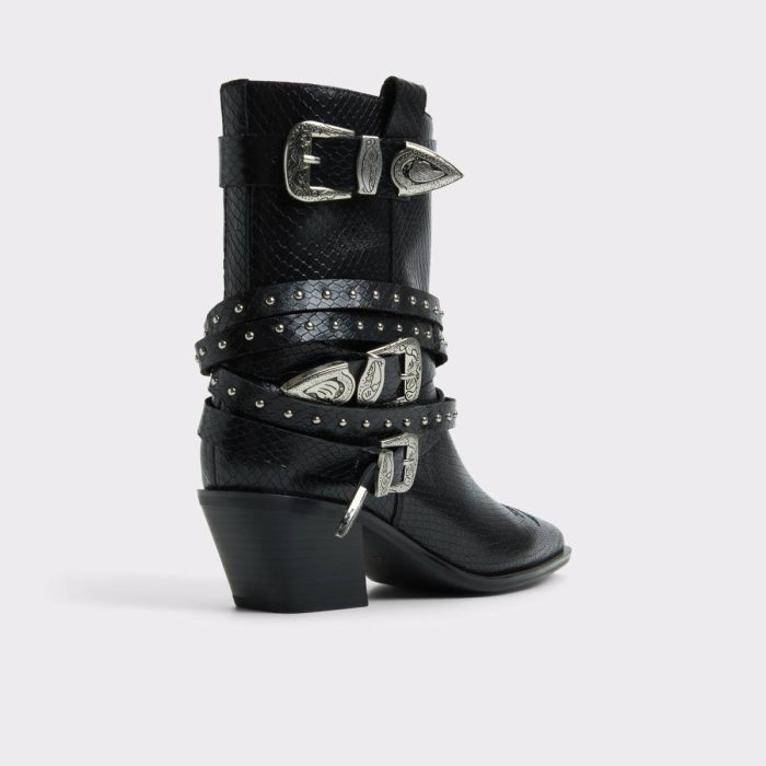 Aldo Black Women Emberlynx Black Women's Western And Cowboy Boots Boots