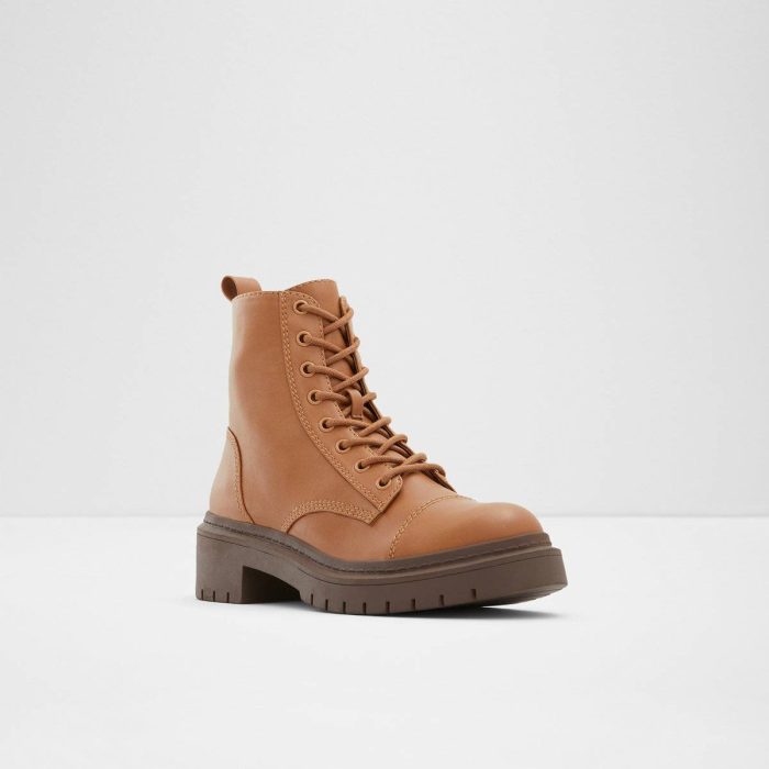 Aldo Boots Cognac Women Goer Cognac Women's Combat Boots