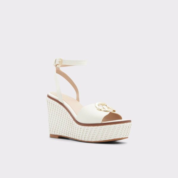 Aldo Carrabriria Open White Women's Wedges Open White Heels Women