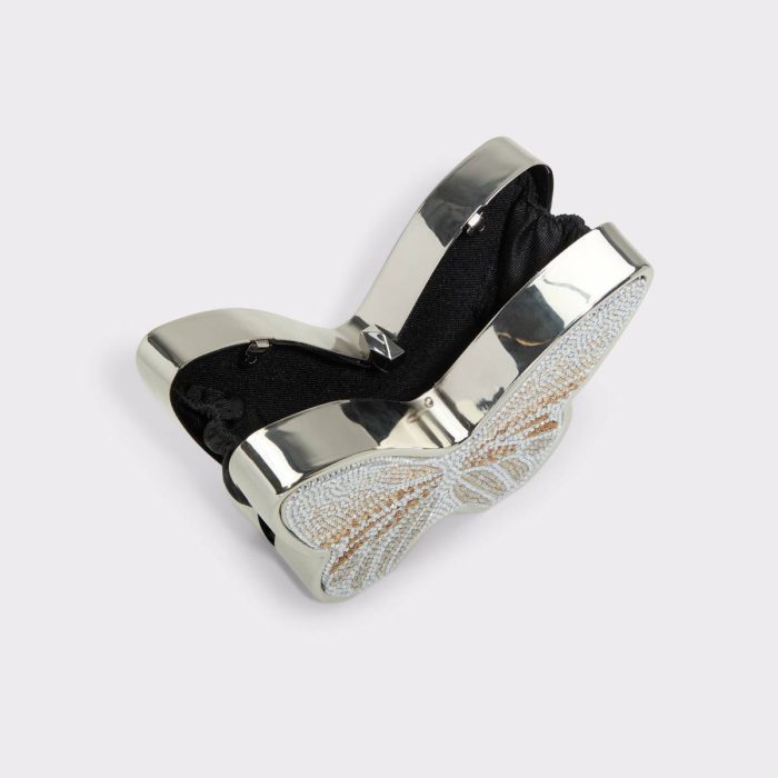 Aldo Clutches & Evening Bags Butterflybling Silver Women's Clutches & Evening Bags Women Silver