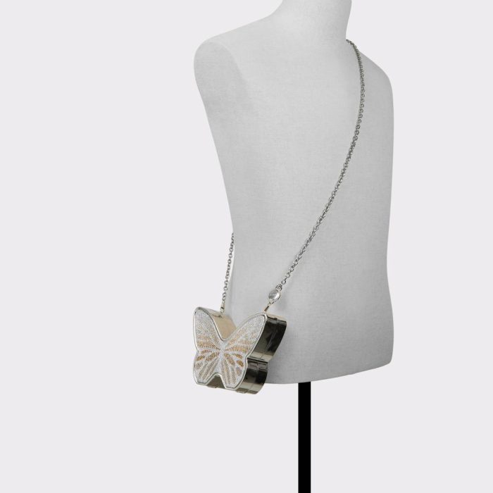 Aldo Clutches & Evening Bags Butterflybling Silver Women's Clutches & Evening Bags Women Silver