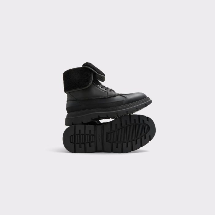 Aldo Delburn Black Men's Lace-Up Boots Men Black Boots
