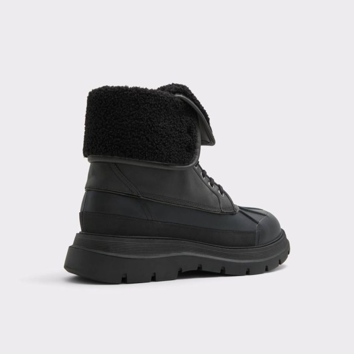Aldo Delburn Black Men's Lace-Up Boots Men Black Boots