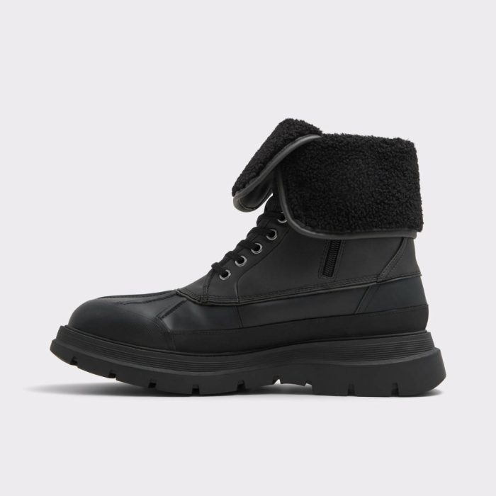 Aldo Delburn Black Men's Lace-Up Boots Men Black Boots