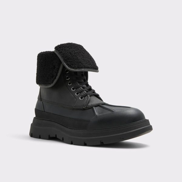 Aldo Delburn Black Men's Lace-Up Boots Men Black Boots