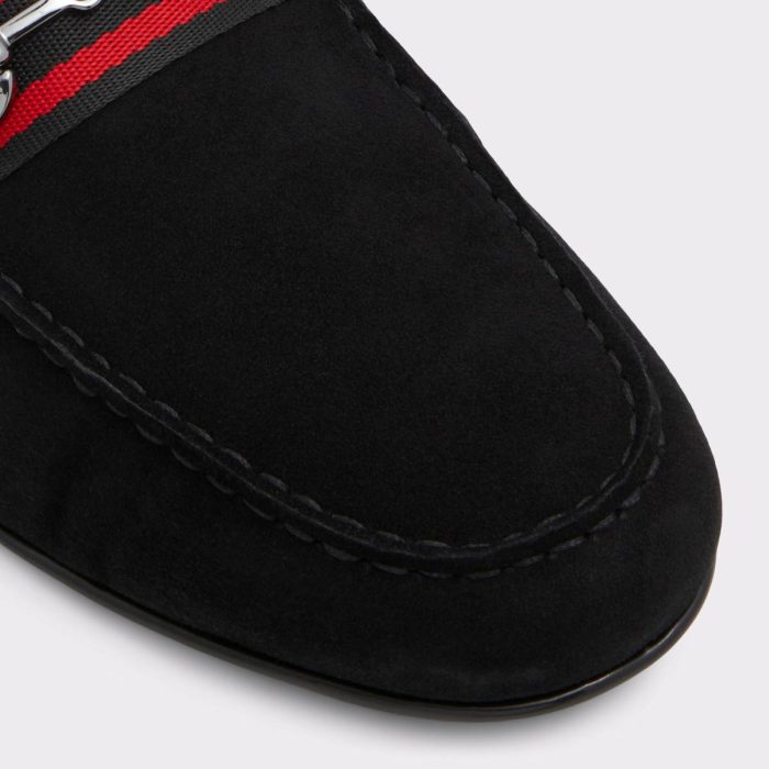 Aldo Loafers & Slip-Ons Spanner Black Leather Suede Men's Hybrid Shoes Men Black Leather Suede
