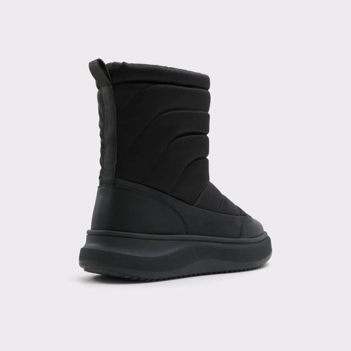 Aldo Men Black Textile Quilting Boots Fucino Black Textile Quilting Men's Casual Boots
