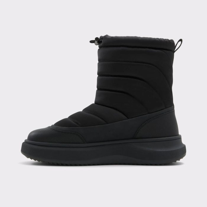 Aldo Men Black Textile Quilting Boots Fucino Black Textile Quilting Men's Casual Boots