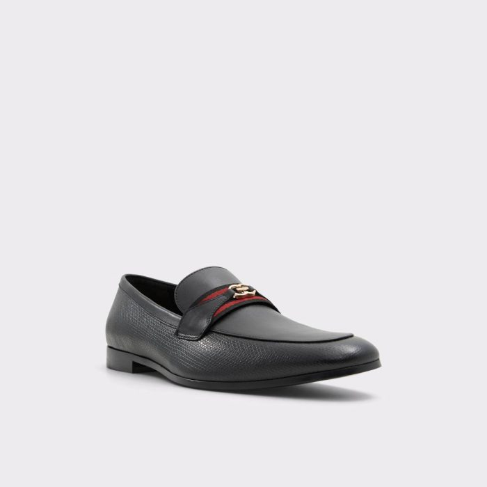 Aldo Open Black Men Loafers & Slip-Ons Leopaul Open Black Men's Dress Shoes