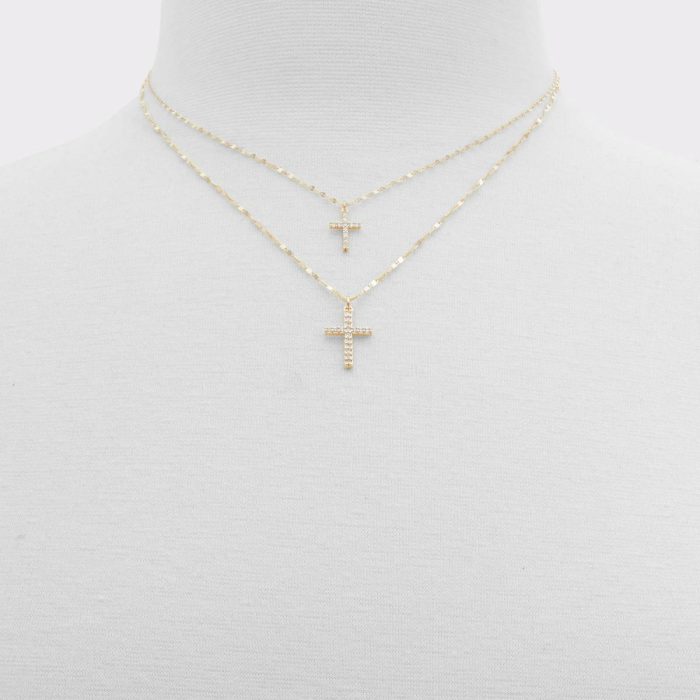 Aldo Women Gold/Clear Multi Ulera Gold/Clear Multi Women's Necklaces Jewelry