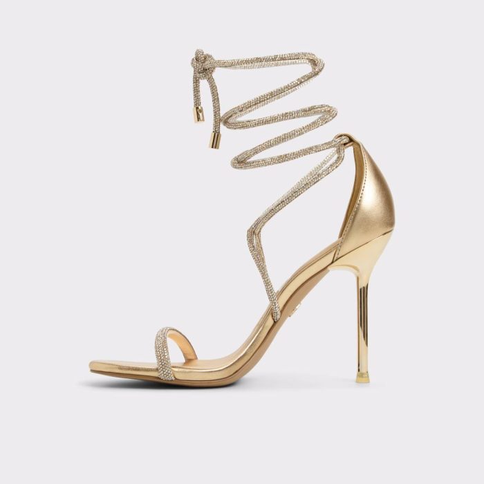 Aldo Women Gold Heels Caladonia Gold Women's Metallics