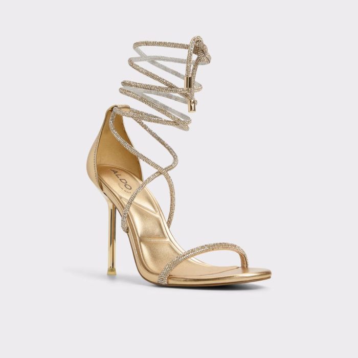 Aldo Women Gold Heels Caladonia Gold Women's Metallics