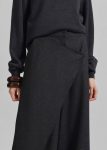 Altai Wrap Trousers - Charcoal Bottoms Grey Women The Frankie Shop