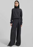 Altai Wrap Trousers - Charcoal Bottoms Grey Women The Frankie Shop