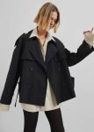 Arlington Short Trench - Black Black Outerwear The Frankie Shop Women