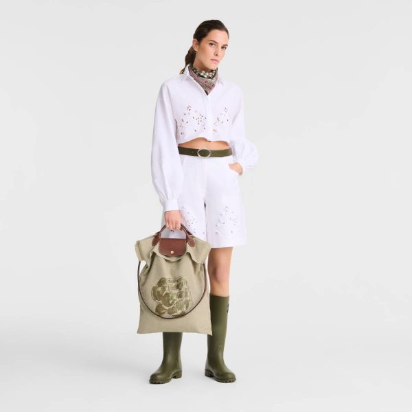 Artichoke Le Pliage Collection Xl Artichoke Bag Artichoke - Canvas Longchamp Women Handbags
