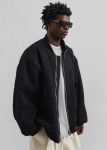 Astra Wool Bomber Jacket - Black Men The Frankie Shop Black Outerwear