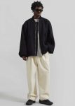 Astra Wool Bomber Jacket - Black Men The Frankie Shop Black Outerwear