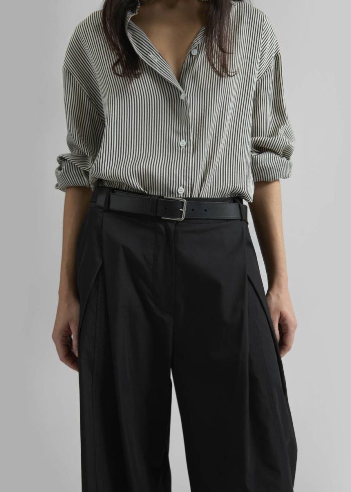 Ballia Pleated Pants - Black The Frankie Shop Bottoms Women Black