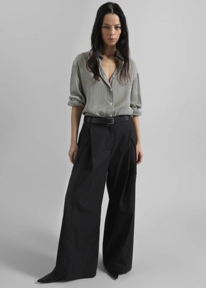 Ballia Pleated Pants - Black The Frankie Shop Bottoms Women Black