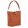 Bark Le Roseau M Hobo Bag Bark - Leather Longchamp Women Leather Bags
