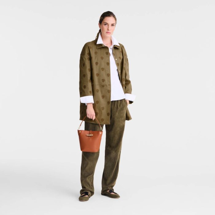 Bark Leather Bags Longchamp Women Le Roseau Xs Bucket Bag Bark - Leather