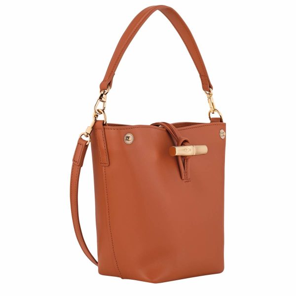 Bark Leather Bags Longchamp Women Le Roseau Xs Bucket Bag Bark - Leather