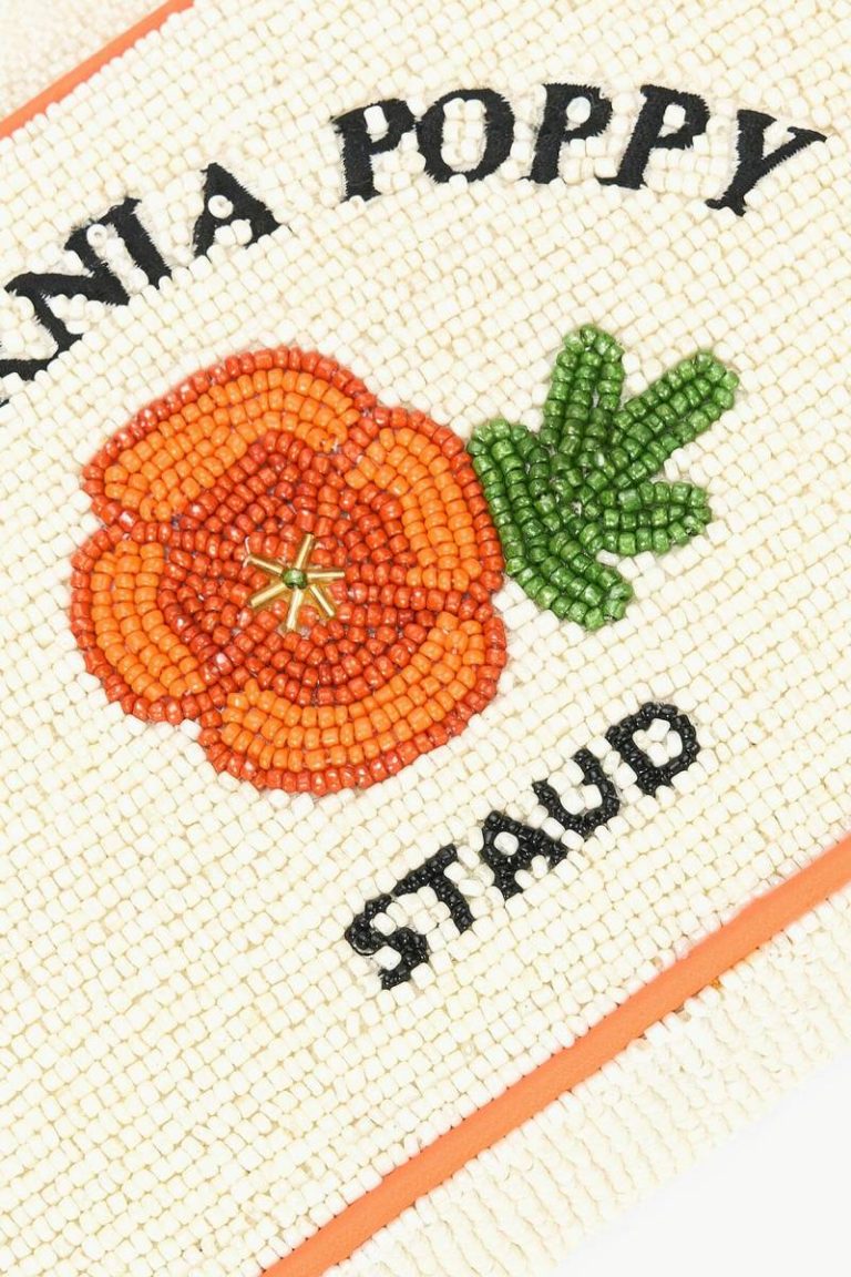 Beaded/Novelty Staud Women Tommy Beaded Bag California Poppy