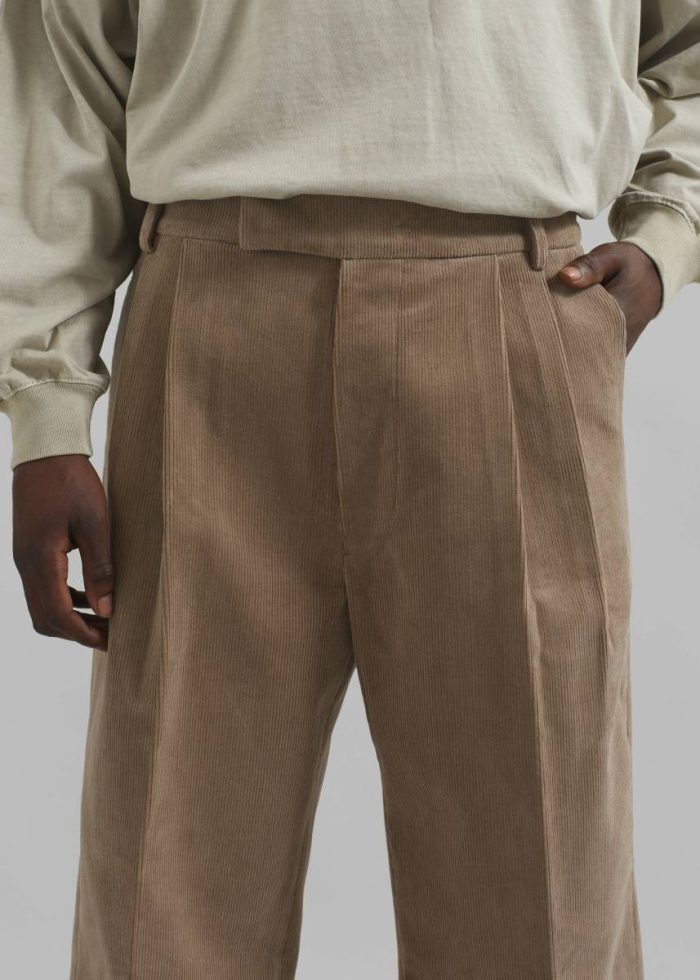 Beige Bottoms Beo Corduroy Suit Pants - Latte Men The Frankie Shop