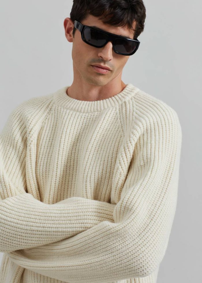 Beige Carter Crew Neck Sweater - Beige The Frankie Shop Knitwear Men