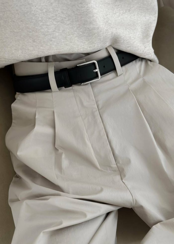 Beige Jayden Wide Pants - Taupe Bottoms Women The Frankie Shop