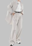 Beige Jayden Wide Pants - Taupe Bottoms Women The Frankie Shop