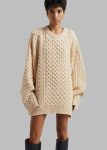 Beige Knitwear Pailey Braided Sweater - Cream Women The Frankie Shop