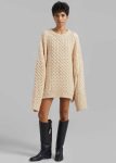 Beige Knitwear Pailey Braided Sweater - Cream Women The Frankie Shop