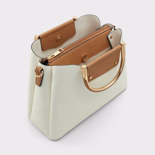 Beige Overflow Tote & Satchel Bags Women Sloanaax Beige Overflow Women's Tote & Satchel Bags Aldo