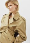 Beige The Frankie Shop Outerwear Raleigh Trench Coat - Beige Women