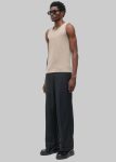 Beige Tops The Frankie Shop Samsøe Samsøe Salars Tank Top - Greige Men