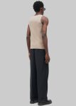 Beige Tops The Frankie Shop Samsøe Samsøe Salars Tank Top - Greige Men