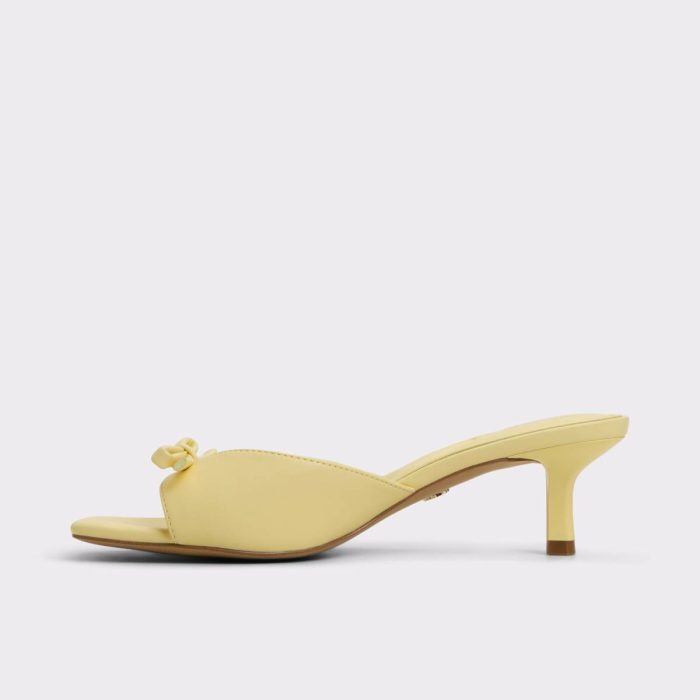 Belerose Light Yellow Women's Heeled Mules Women Aldo Sandals Light Yellow