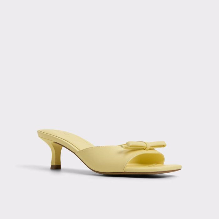 Belerose Light Yellow Women's Heeled Mules Women Aldo Sandals Light Yellow