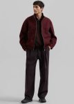 Beo Wool Suit Pants - Dark Plum The Frankie Shop Bottoms Men Purple