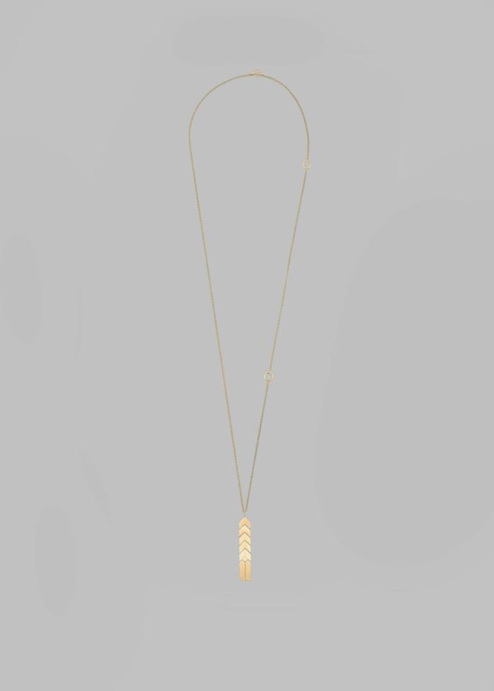 Bevza Flat Spikelet Pendant - Gold Women Jewelry Gold The Frankie Shop