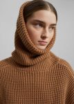 Bex Wool Hooded Turtleneck - Camel Knitwear Women The Frankie Shop Brown