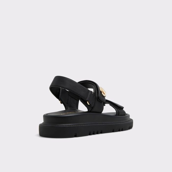 Black Aldo Sandals Linette Black Women's Footbed Sandals Women