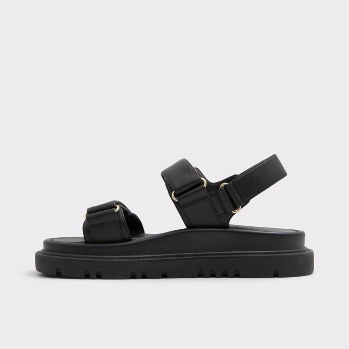 Black Aldo Sandals Linette Black Women's Footbed Sandals Women