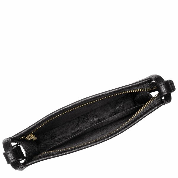 Black Le Foulonné S Crossbody Bag Black - Leather Leather Bags Women Longchamp