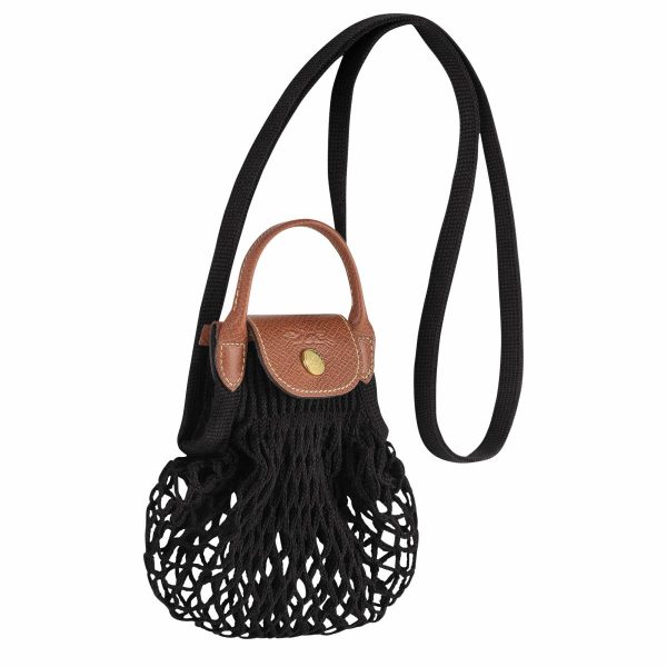 Black Le Pliage Filet Xs Mesh Bag Black - Canvas Mini Bags Women Longchamp