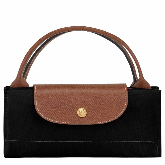 Black Le Pliage Original L Travel Bag Black - Recycled Canvas Women Travel Bags Longchamp
